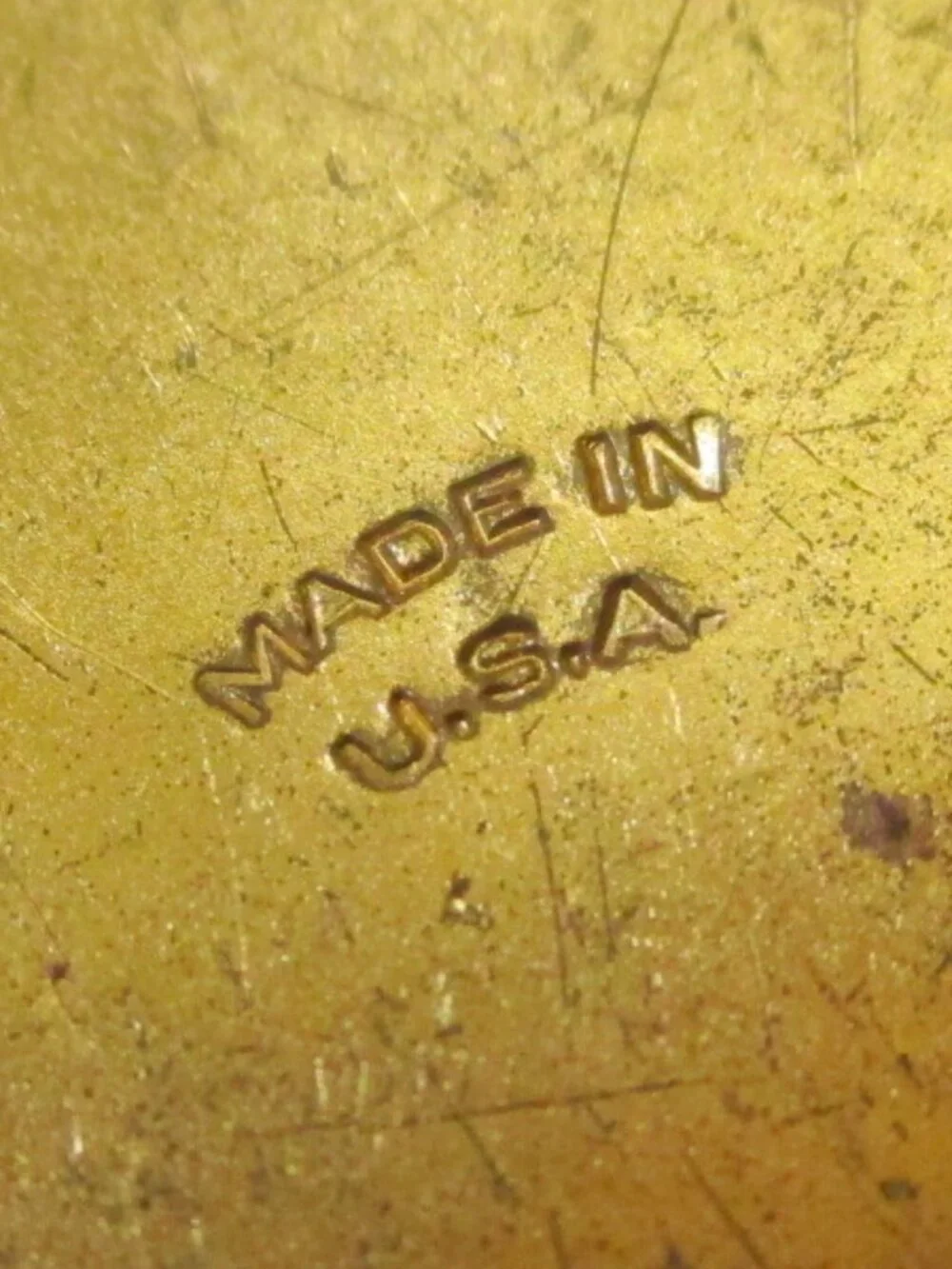 WWII US ARMY Hidden Locket Bracelet: Gold Matte Metal Hinged Military Cuff~ RARE